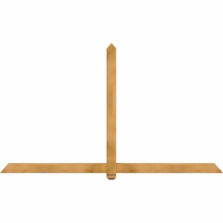 Ekena Millwork Eugene Rough Sawn Timber Gable Bracket, Western Red Cedar, 96"W x 56"H x 4"D x 4"F, 14/12 Pitch GBW096X56X0404EUG00RWR